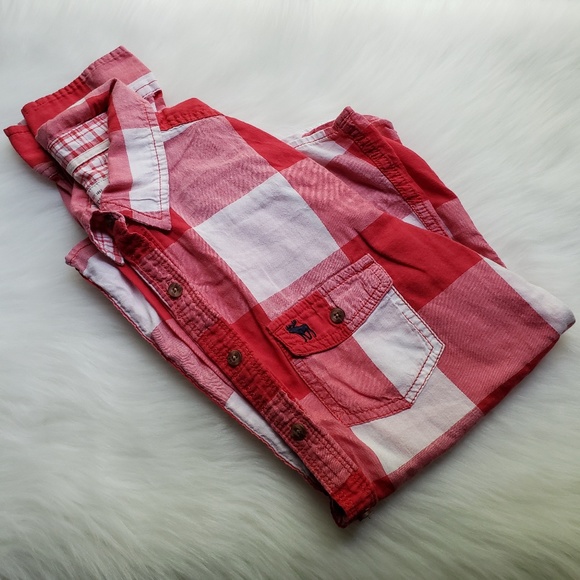 🍂❤️ Abercrombie & Fitch Plaid Button Up Shirt - Picture 2 of 8